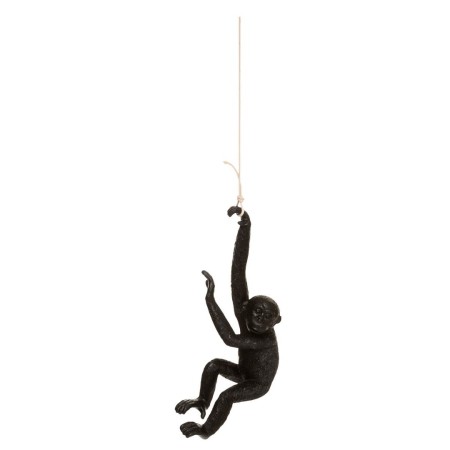 Statueta de maimuță suspendată Safari, rășină, negru, H.39 cm, 173434