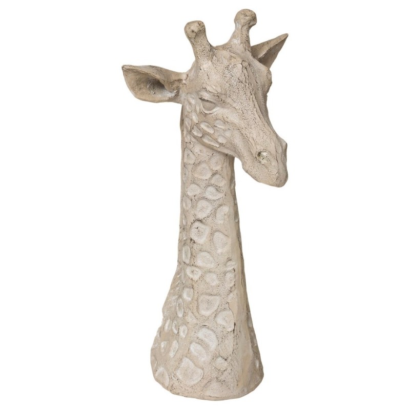 Statueta Cap de girafa, negru/bej, H.32 cm, 173499