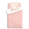 Set lenjerie de pat pentru copii Cat, bumbac, roz, 140x200 cm, 174018C