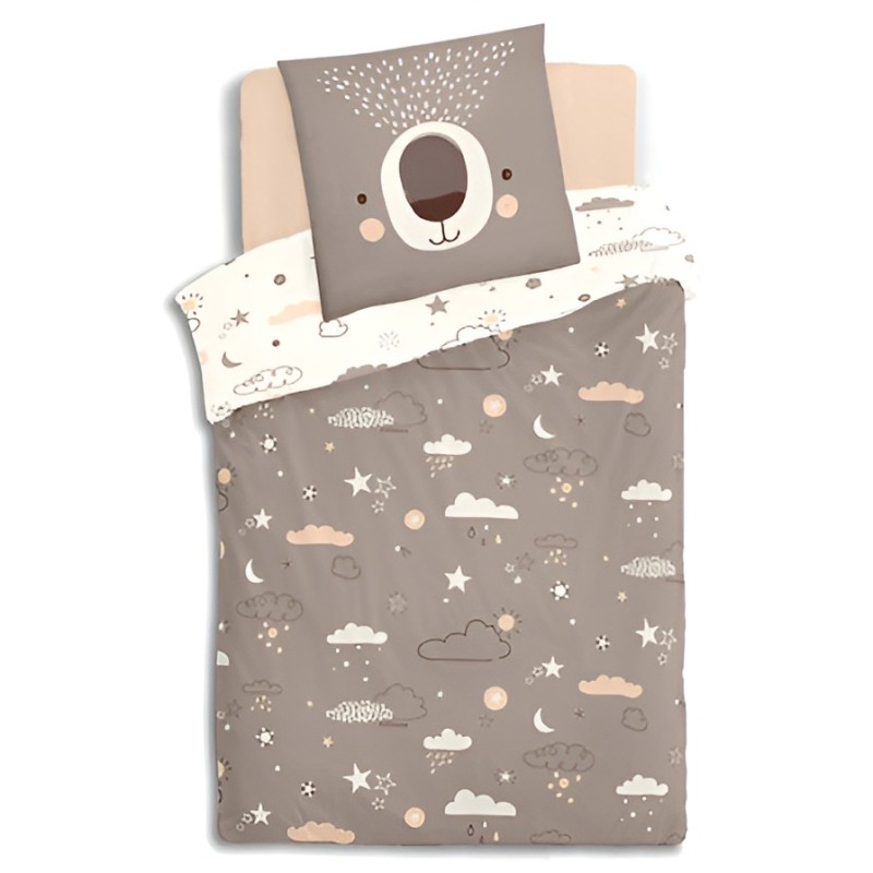 Set lenjerie de pat pentru copii Bear, bumbac, multicolor, 140x200 cm, 174018F