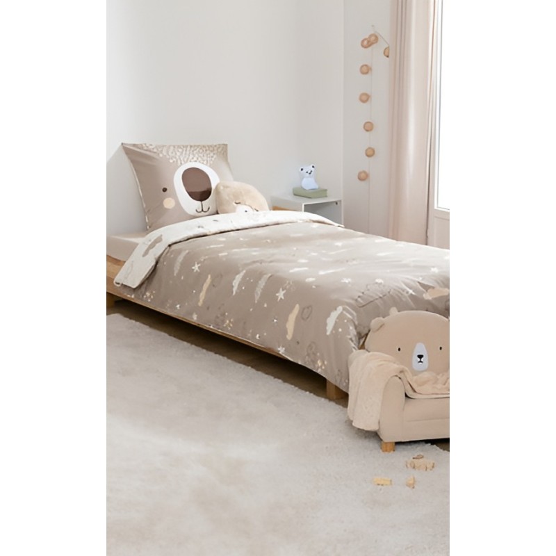 Set lenjerie de pat pentru copii Bear, bumbac, multicolor, 140x200 cm, 174018F