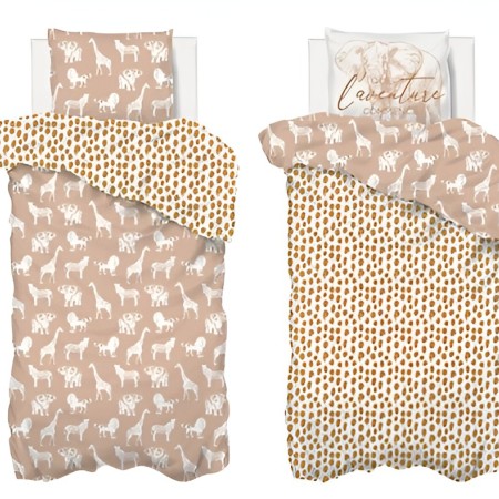 Set lenjerie de pat pentru copii Savana, bumbac, multicolor, 140x200 cm, 174018H