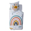Set lenjerie de pat pentru copii Rainbow, bumbac, multicolor, 140x200 cm, 174018O