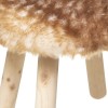 Taburet pentru copii Deer, blana artificială, bej, D.27 cm, 174276
