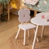 Scaun copii Flower, roz, lemn si MDF, H.48 cm, 174315B