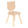 Scaun copii Bear, MDF, bej, H.49 cm, 174315C