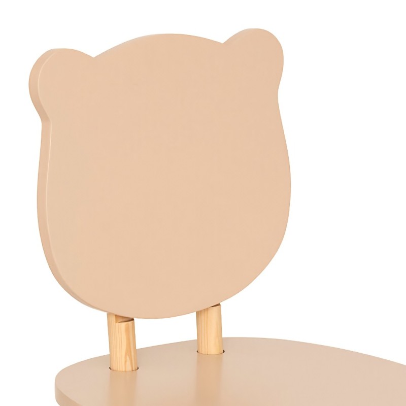 Scaun copii Bear, MDF, bej, H.49 cm, 174315C
