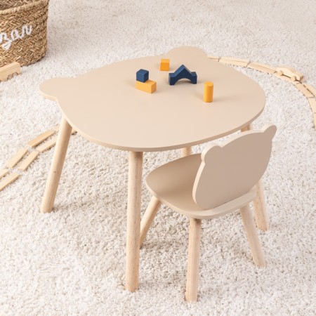 Masuta pentru copii Teddy, lemn, bej, L.53 cm, 174318A