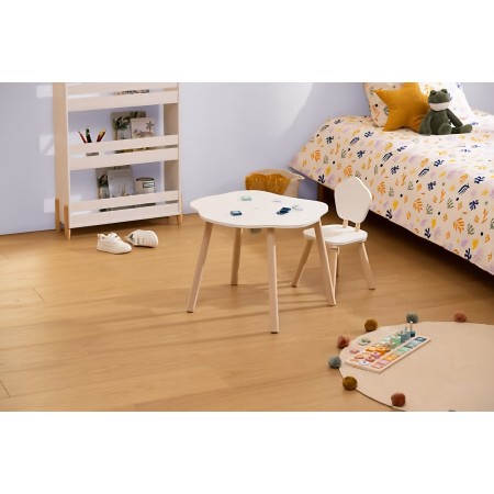 Masa copii Organic, lemn, MDF, alba, L.55 cm, 174318D 
