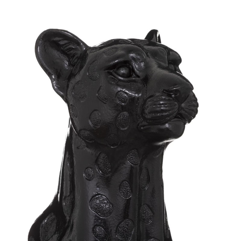 Statueta Leopard Artifice, rasina, neagra, H.90 cm, 176645A