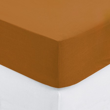 Husa saltea, bumbac, galben mustar, 160x200 cm, 178574A