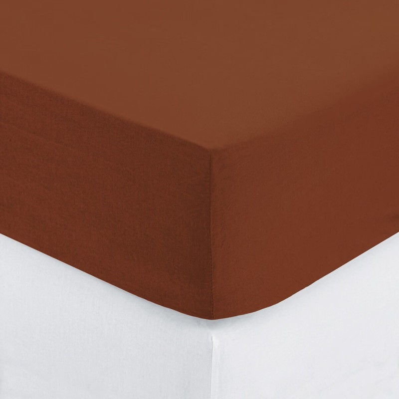 Husa saltea, bumbac, caramiziu, 160x200 cm, 178574C