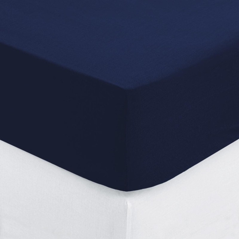 Husa saltea, bumbac, albastru cerneala, 160x200 cm, 178574F