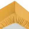 Husa saltea, bumbac, galben mustar, 160x200 cm, 178574R