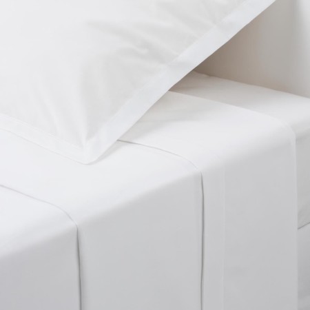Cearceaf de pat, bumbac, alb, 180x290 cm, 178575Z