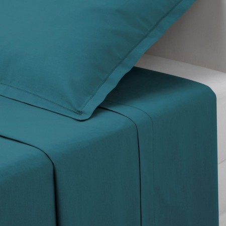 Cearceaf de pat, bumbac, bleu, 240x290 cm, 178576Q