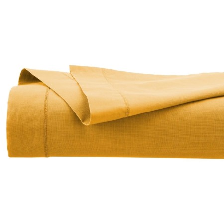 Cearceaf de pat, bumbac, galben mustar, 240x290 cm, 178576R
