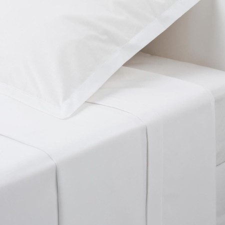 Cearceaf de pat, bumbac, alb, 240x290 cm, 178576Z