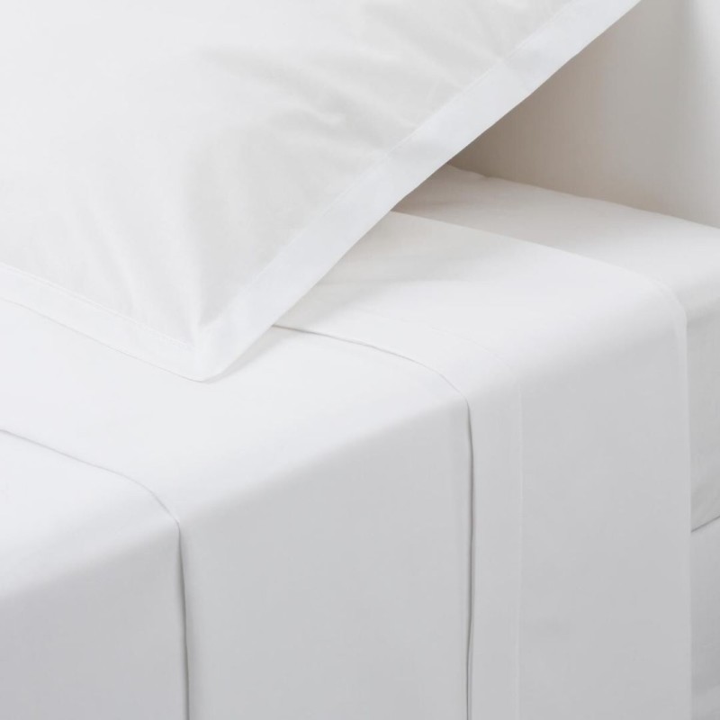 Cearceaf de pat, bumbac, alb, 240x290 cm, 178576Z