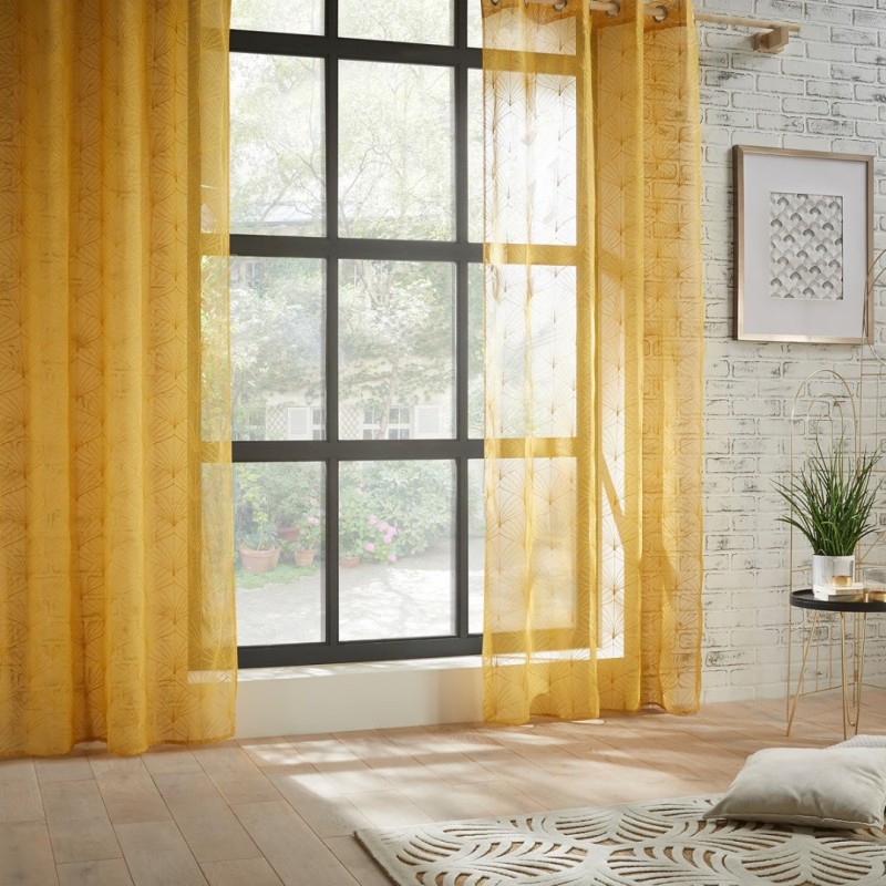 Perdea Mia, poliester, galben mustar, 140x240 cm, 178580R
