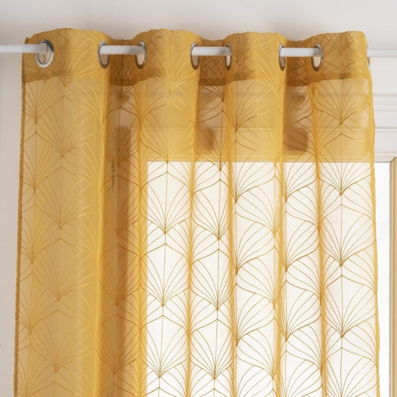 Perdea Mia, poliester, galben mustar, 140x240 cm, 178580R