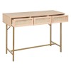 Consola din lemn si ratan, picioare metal, 3 sertare, Rayo, L. 110 cm, 179106