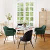Masa dining rotunda Rayos, suport metal auriu, blat sticla aspect marmura, D.120 cm, 179166A