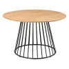 Masa dining Rayo, metal, bej, blat MDF, D.120 cm, 179166C