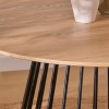 Masa dining Rayo, metal, bej, blat MDF, D.120 cm, 179166C