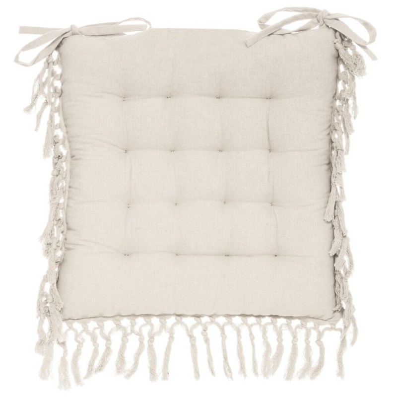 Perna pentru scaun Macrame, bumbac, ivoar, 40x40 cm, 181029A