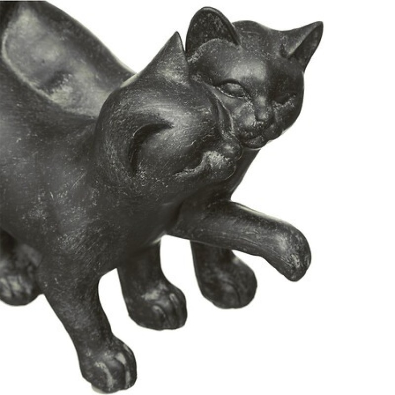 Statueta Cuplu pisicuțe, rășină, H.15 cm, 182310
