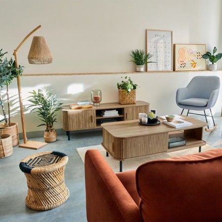 Lampadar Palm, bambus, natural, 1XE27, H.158 cm, 182411