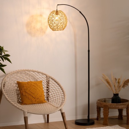 Lampadar Raahe, metal, negru, 1XE27, H.180 cm, 182433