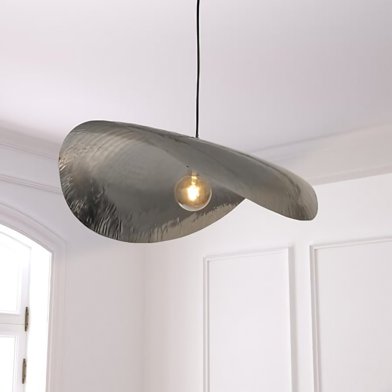 Suspensie Arlo, metal, argintiu, 1XE27, L.76 cm, 182488A