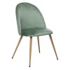 Scaun dining Slano, picioare metal, poliester verde celadon, H.84 cm, 184909B