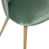 Scaun dining Slano, picioare metal, poliester verde celadon, H.84 cm, 184909B