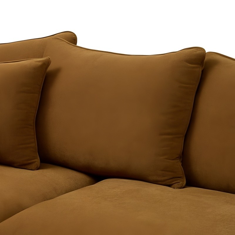 Canapea Candice, catifea, maro bronz, 3 locuri, 184935F