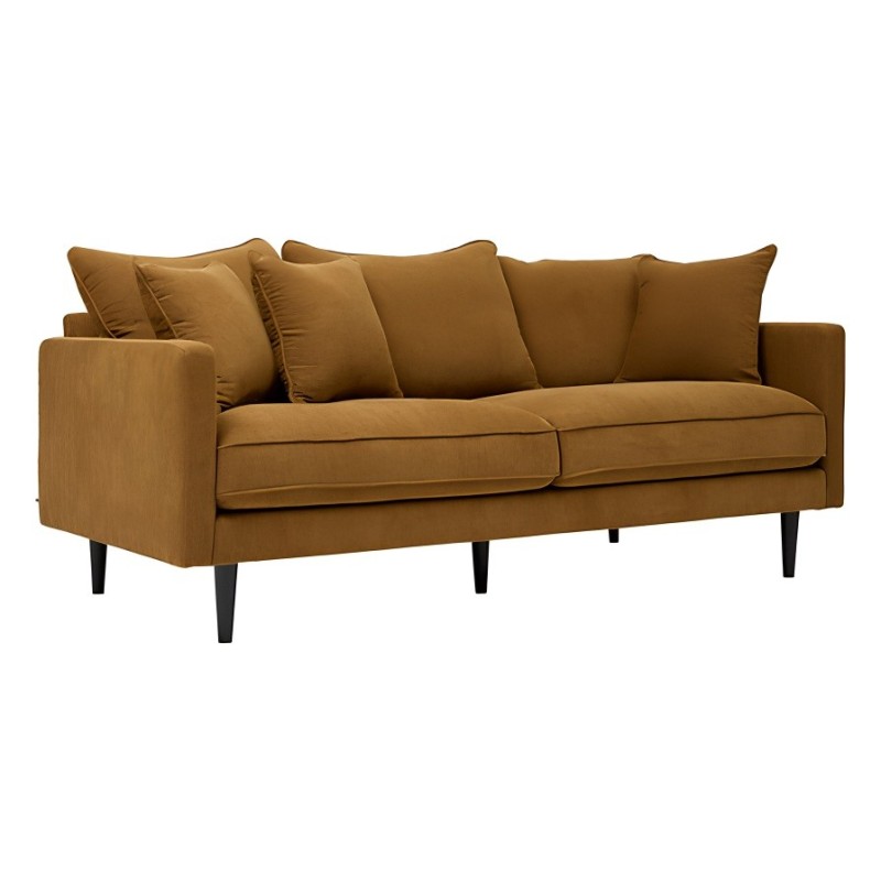 Canapea Candice, catifea, maro bronz, 3 locuri, 184935F