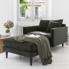 Fotoliu XL Candice, velur, gri inchis, H.85 cm, 185101