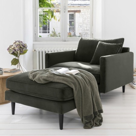 Fotoliu XL Candice, velur, gri inchis, H.85 cm, 185101