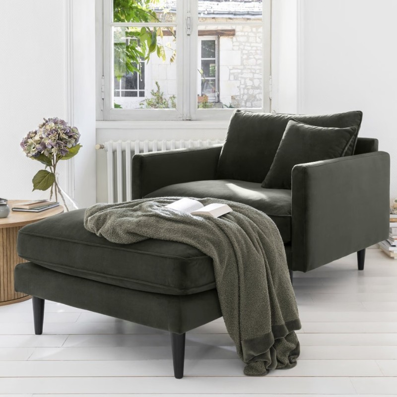 Fotoliu XL Candice, velur, gri inchis, H.85 cm, 185101