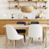 Scaun dining Slano, metal, poliester alb, H.84 cm, 185103