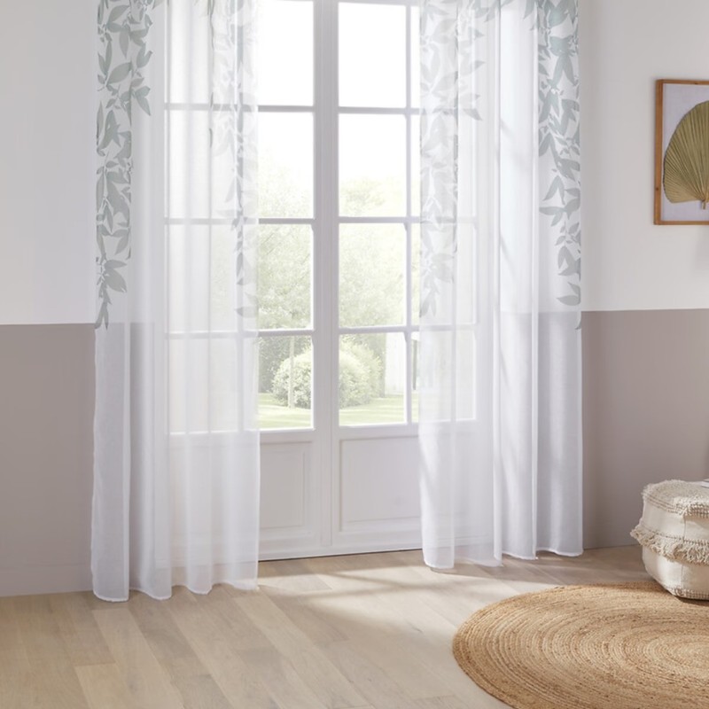 Perdea Voilage, poliester, verde, 140x240 cm, 185238B