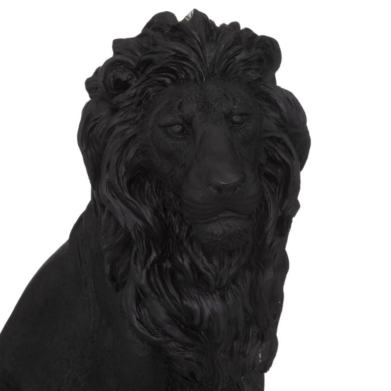 Statueta Leul, magneziu, neagra, H.51 cm, 185992