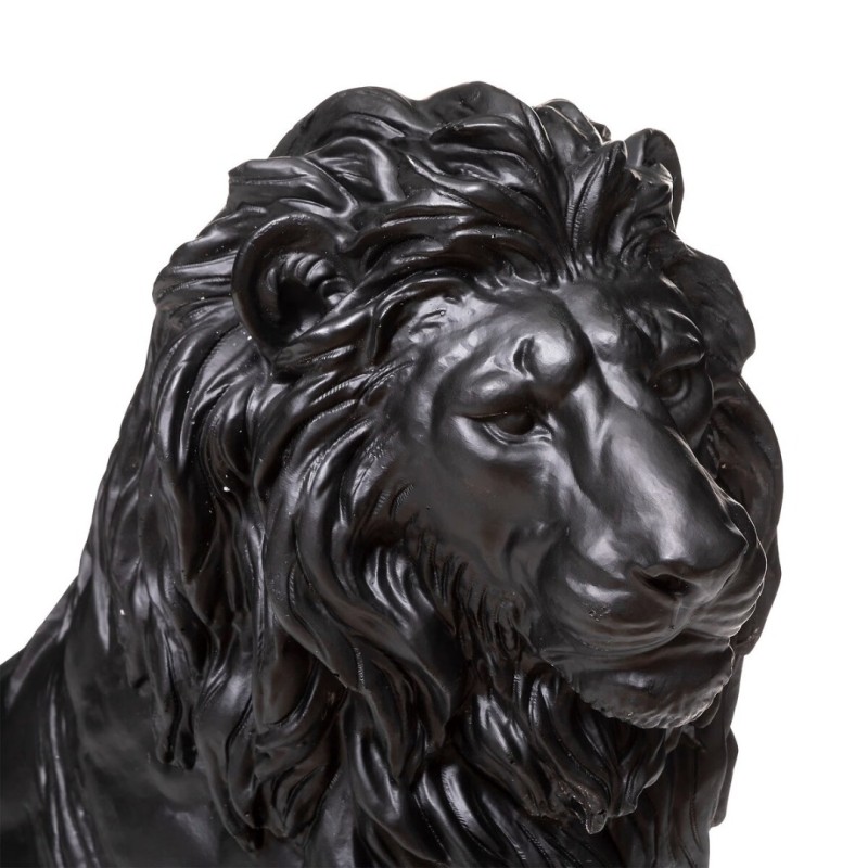 Statueta Leul, magneziu, neagra, H.80 cm, 186010