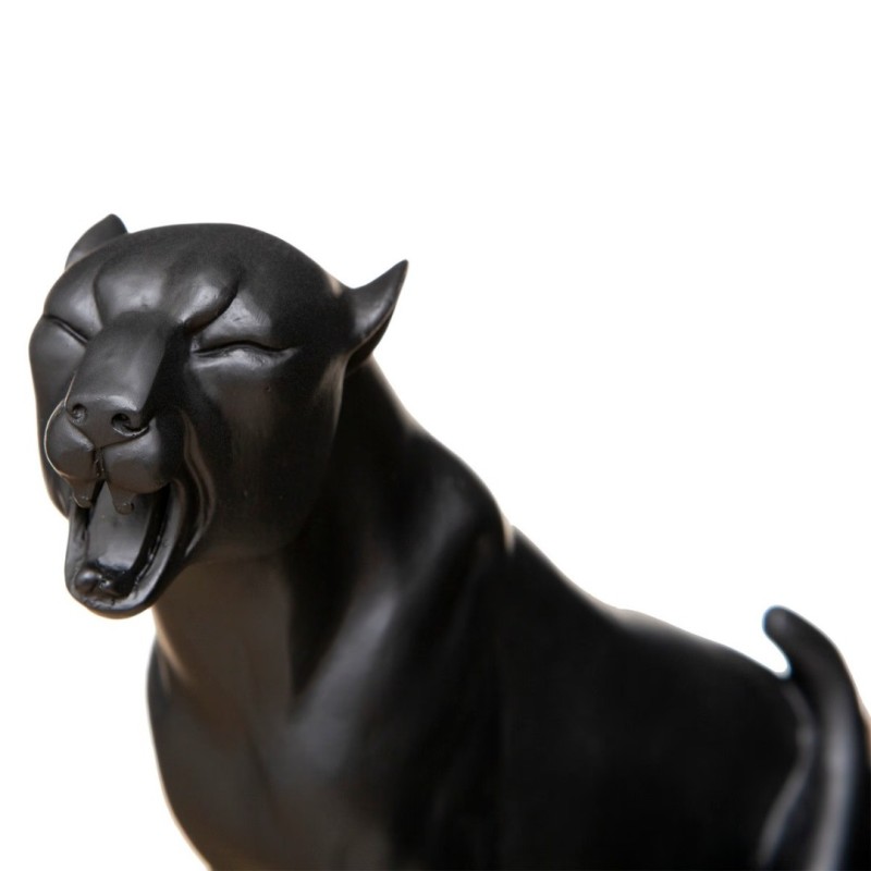 Statueta Leopard, rasina, neagra, H.19 cm, 187929