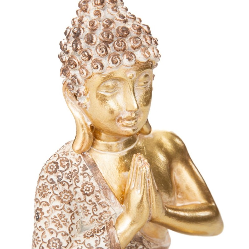 Statueta Buddha asezat, rășină, auriu, H.19 cm, 187941