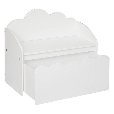 Banca de depozitare Cloud, lemn, alb, H. 30 cm, 188242