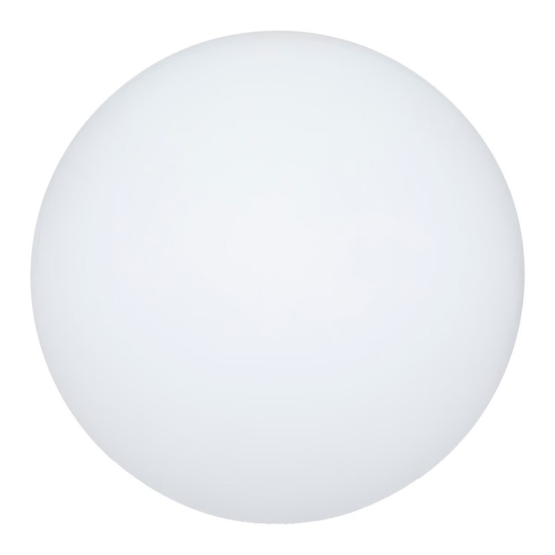 Lampa de exterior Ball, polipropilena, alba, reincarcabil, D.30 cm, 190609