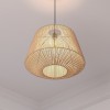 Suspensie Jily, metal, ratan, 1XE27, D.48 cm, 190631